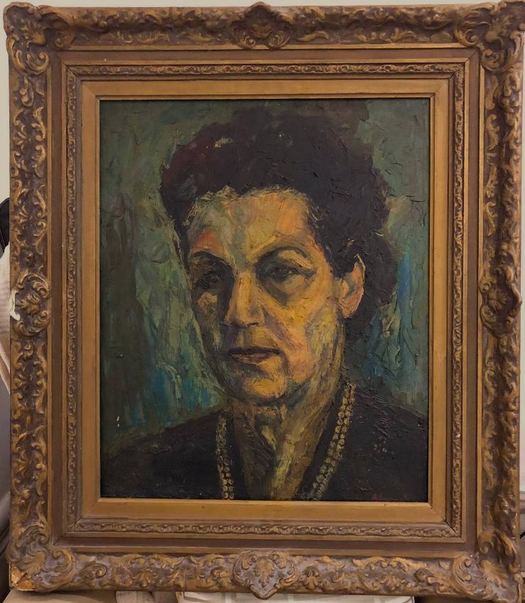 Antanas Samuolis (1899-1942). Lithuanian painter.  Oil on canvas Portrait Woman (1 of 1)