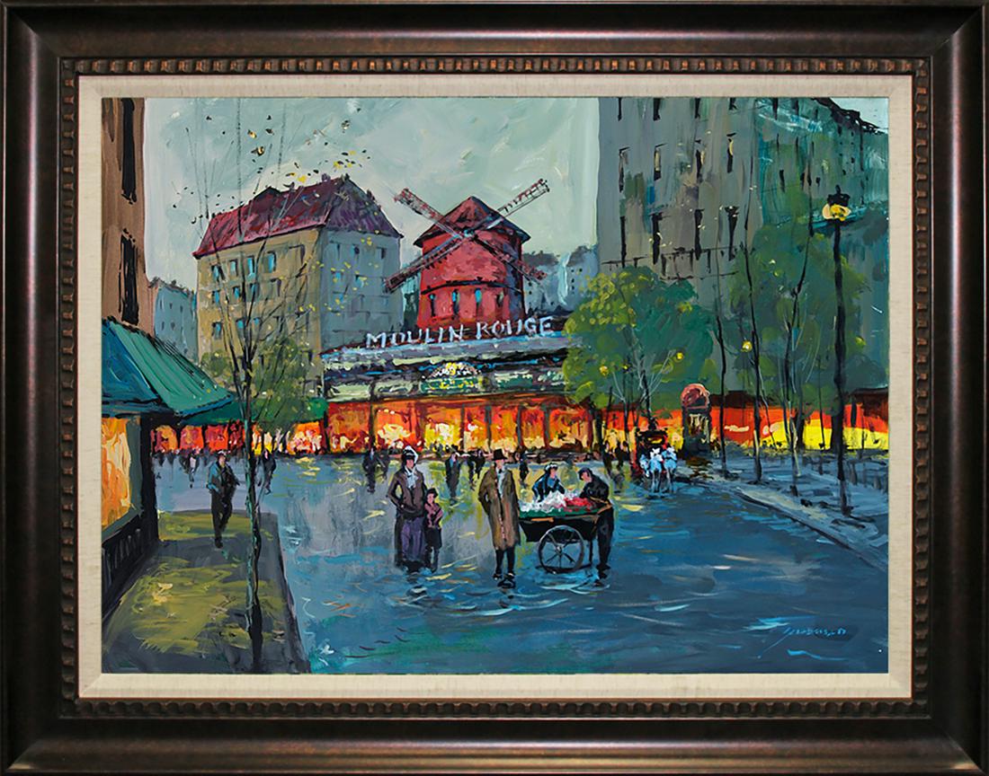 Moulin Rouge Hand Embellished canvas by Michael Schofield Paris 18 x 24 Approx. Image: Moulin Rouge Embellished canvas by Michael Schofield18 x 24 Approx. Image size Includes certificate of authenticity Hand signed by the artist This work was purchased directly from the artist.