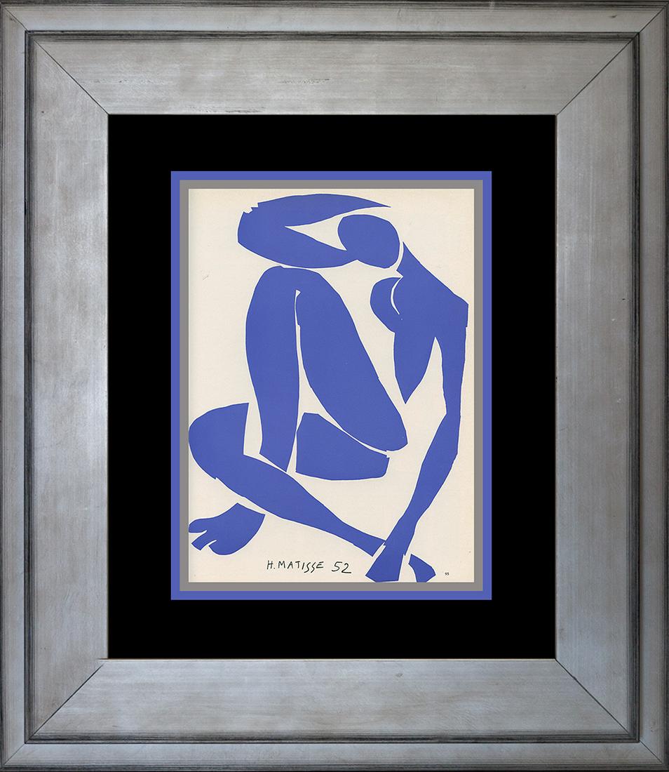 Henri Matisse Art Print after Matisse 1952: Henri Matisse Art Print Dated 1952 in the plate. Approx 24x20 inches and includes certificate Custom framed.