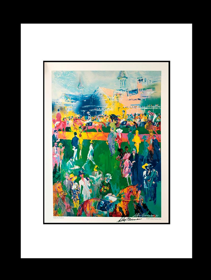 A  LeRoy Neiman Hand Signed Lithograph Derby Day Paddock (1 of 1)