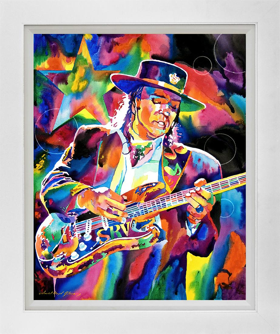 A  Stevie Ray Vaughn Mixed Media original David Lloyd Glover (1 of 1)