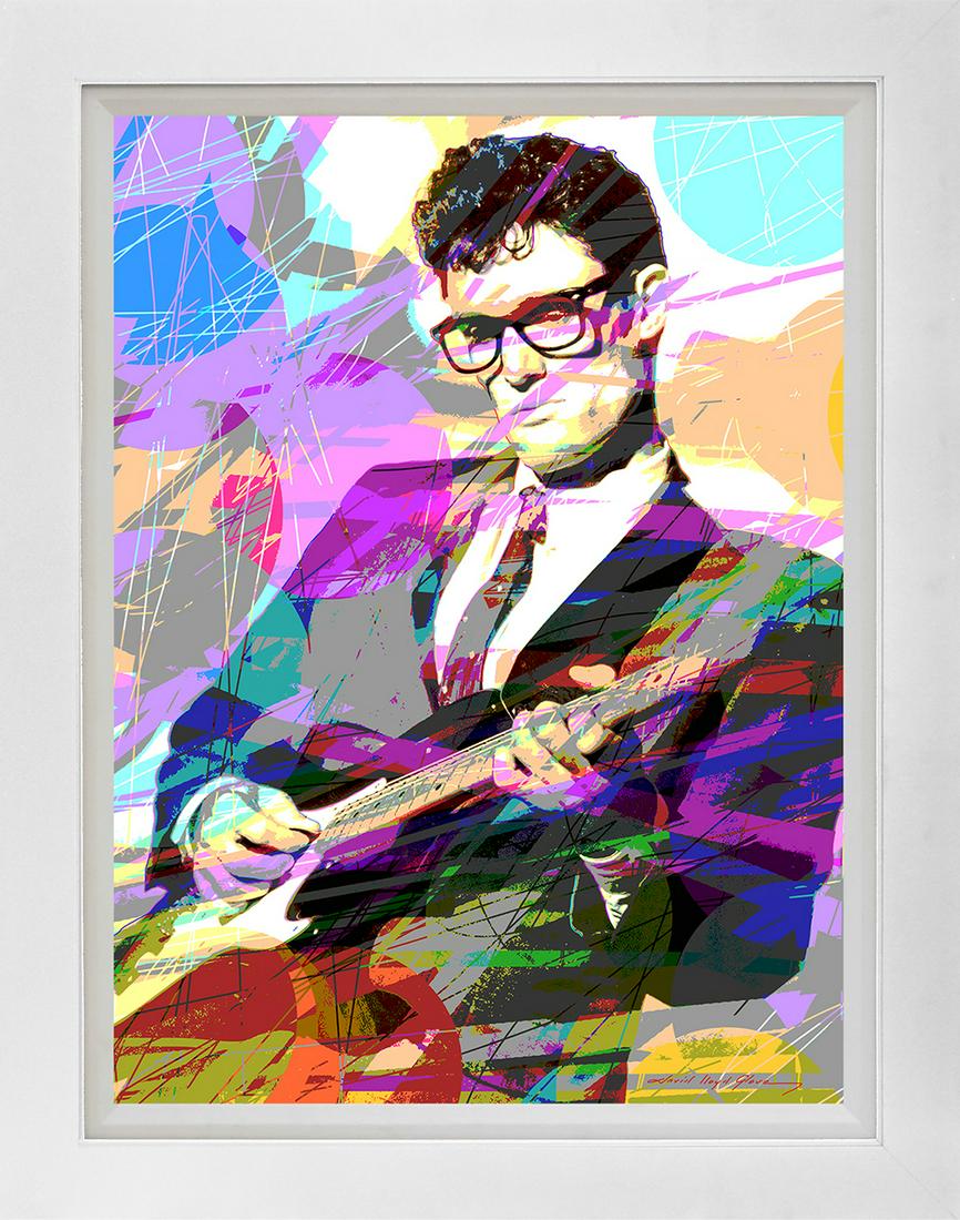 A  Buddy Holly Rave On Mixed Media Original David Lloyd Glover (1 of 1)