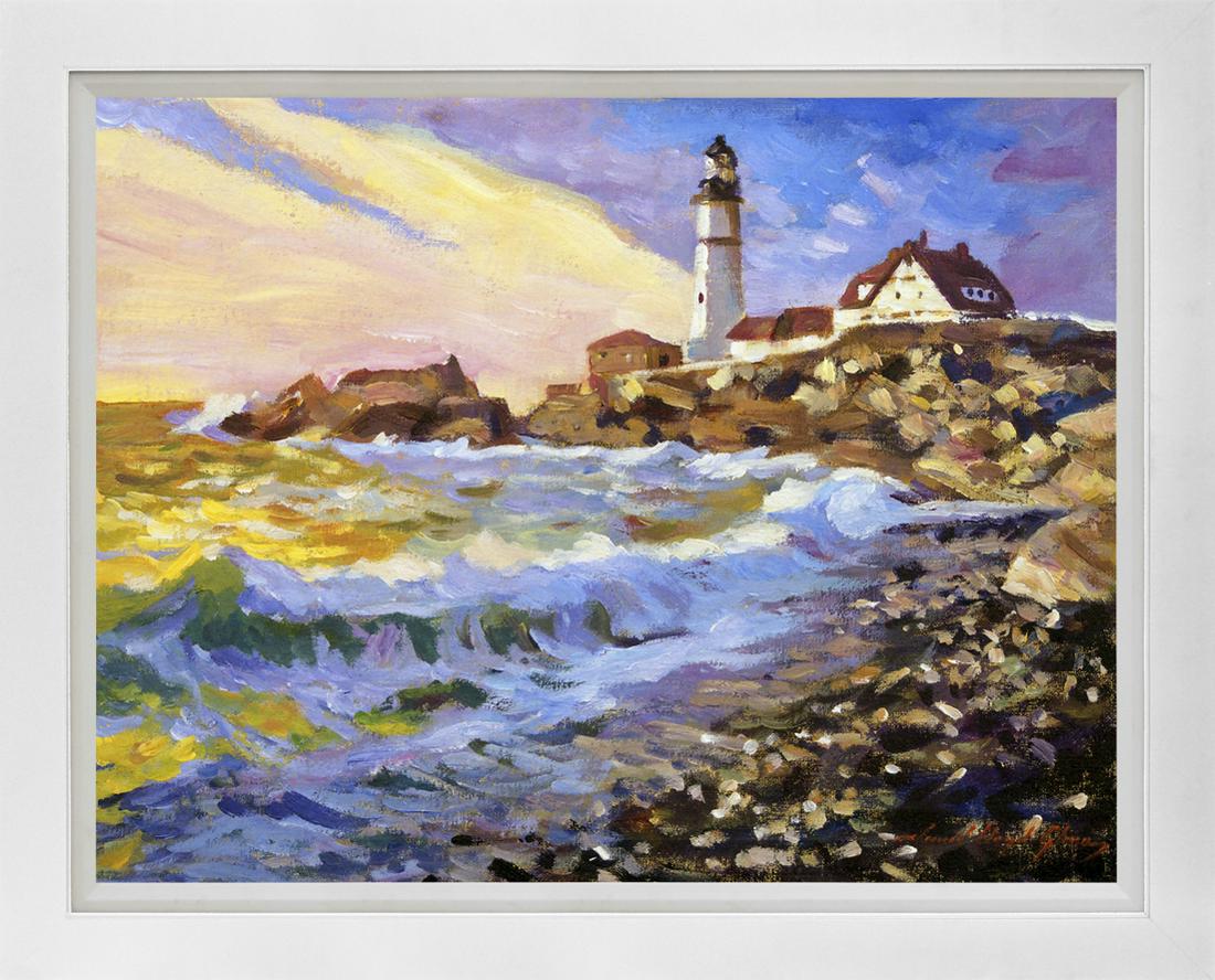 Dawn breaks Cape Elizabeth Mixed Media Original David Lloyd Glover (1 of 1)