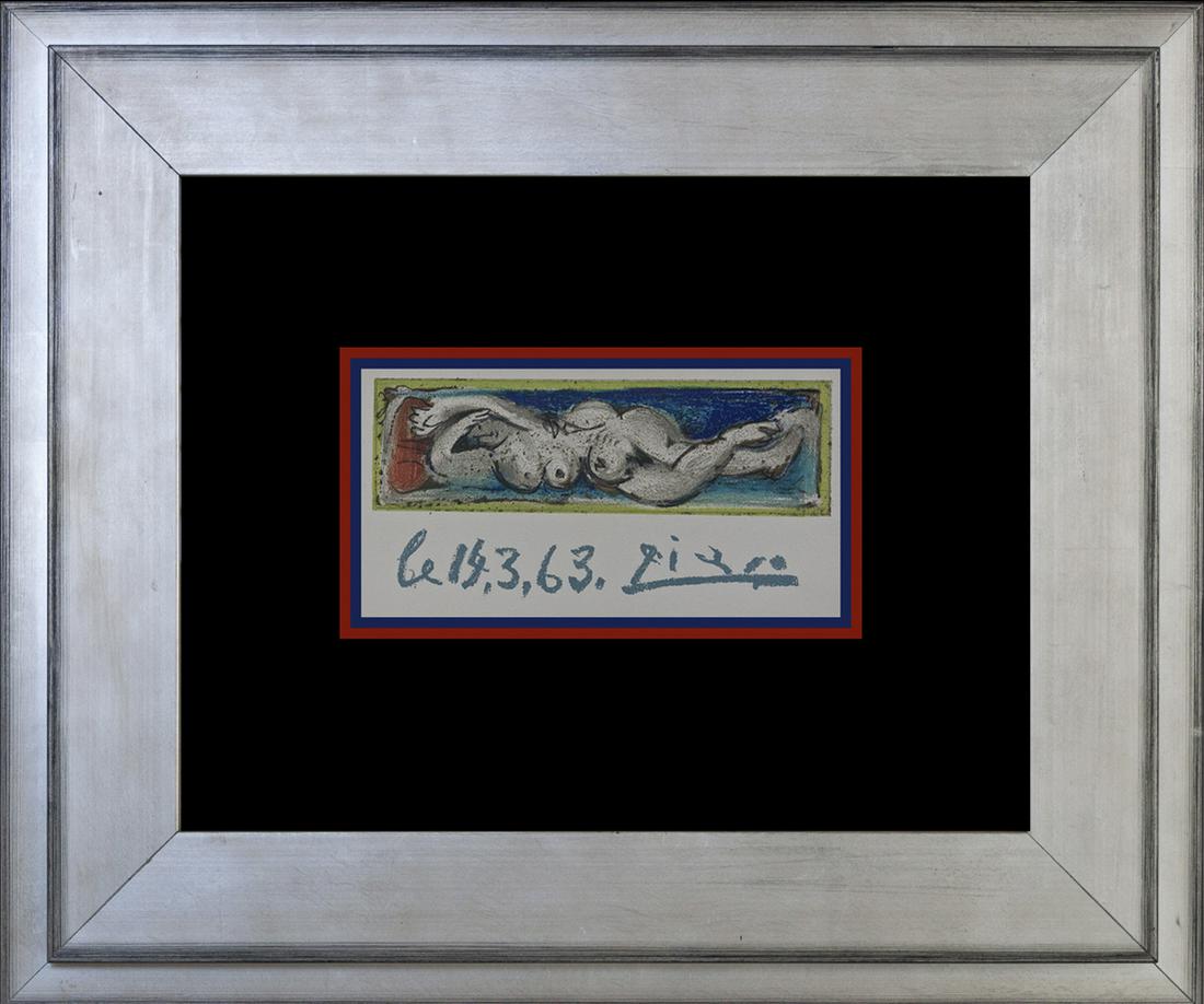 Original Lithograph Pablo Picasso: Original Lithograph Pablo Picasso. Approx 20x16 inches. The signature is in the plate. Custom framed.