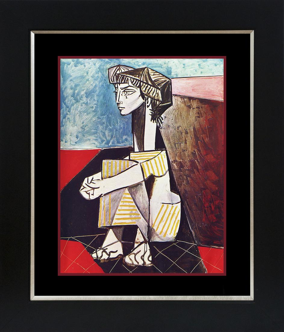 Pablo Picasso Color Plate Lithograph after Picasso from 1969: Pablo Picasso color plate lithograph from 1969 Approx 24x20 inches Custom framed and includes certificate.