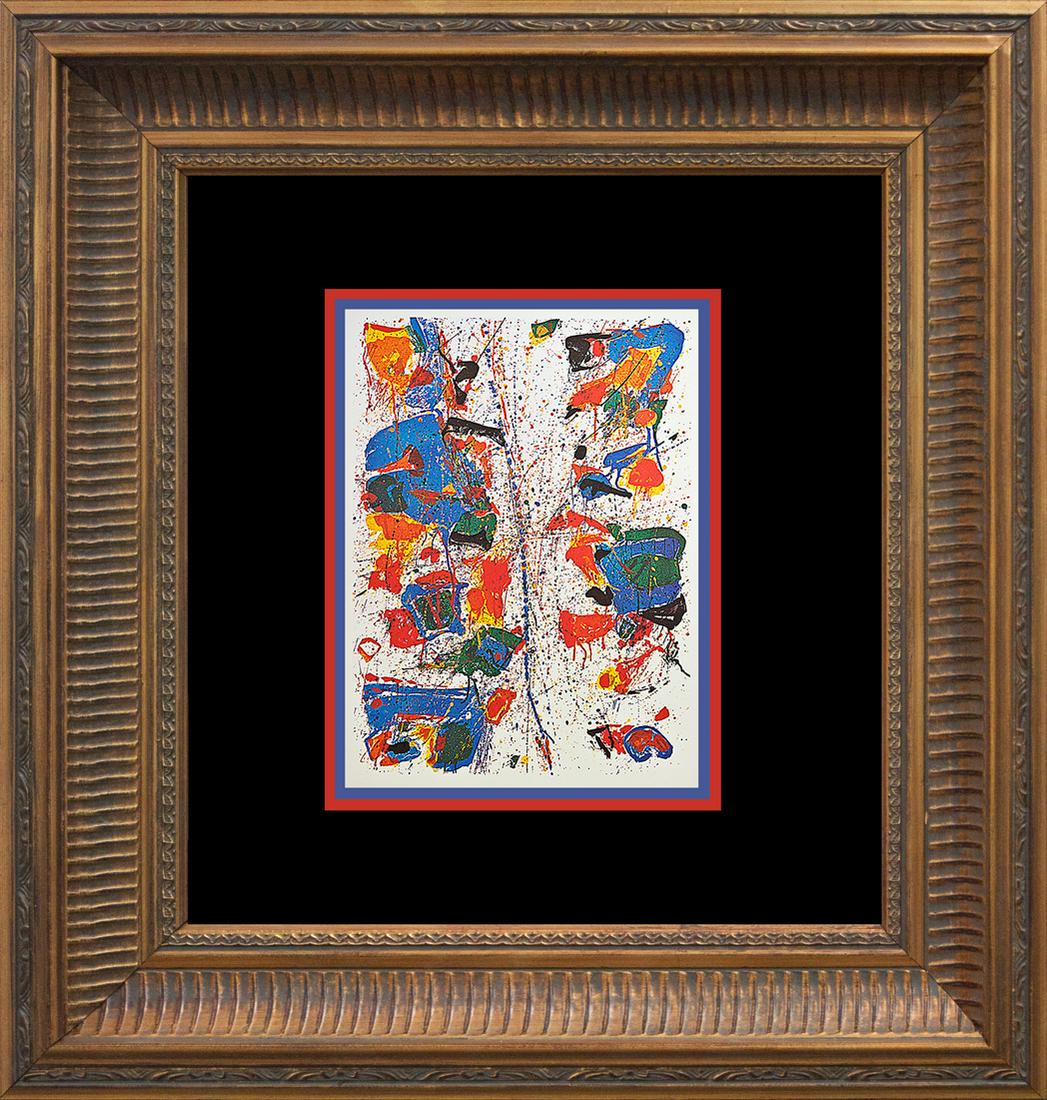 Sam Francis The White Line 1960 Lithograph after Francis: Sam Francis The White Line 1960 Lithograph. Professionally framed. Includes certificate of authenticity. Approx 24 x 20 inches.