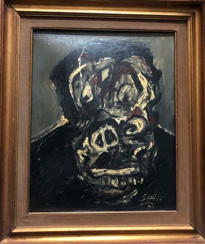 b Antonio Saura (1930-1998) Oil on board: Antonio Saura (1930-1998)Technique: Oil on boardMeasurements: 50 x 39 cmTitle : â€œHead"Signed: lower right corner "Saura 67"Biography:Antonio Saura AtarÃ©s (September 22, 1930 â€“ July 22,