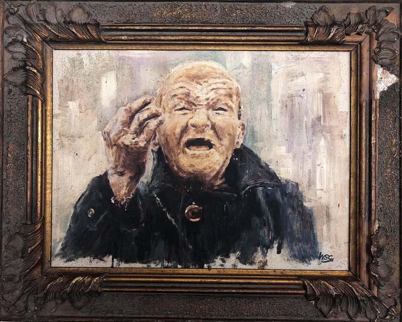 b Original attributed to Winston Churchill p  Technique: oil and Hardboard (1 of 1)