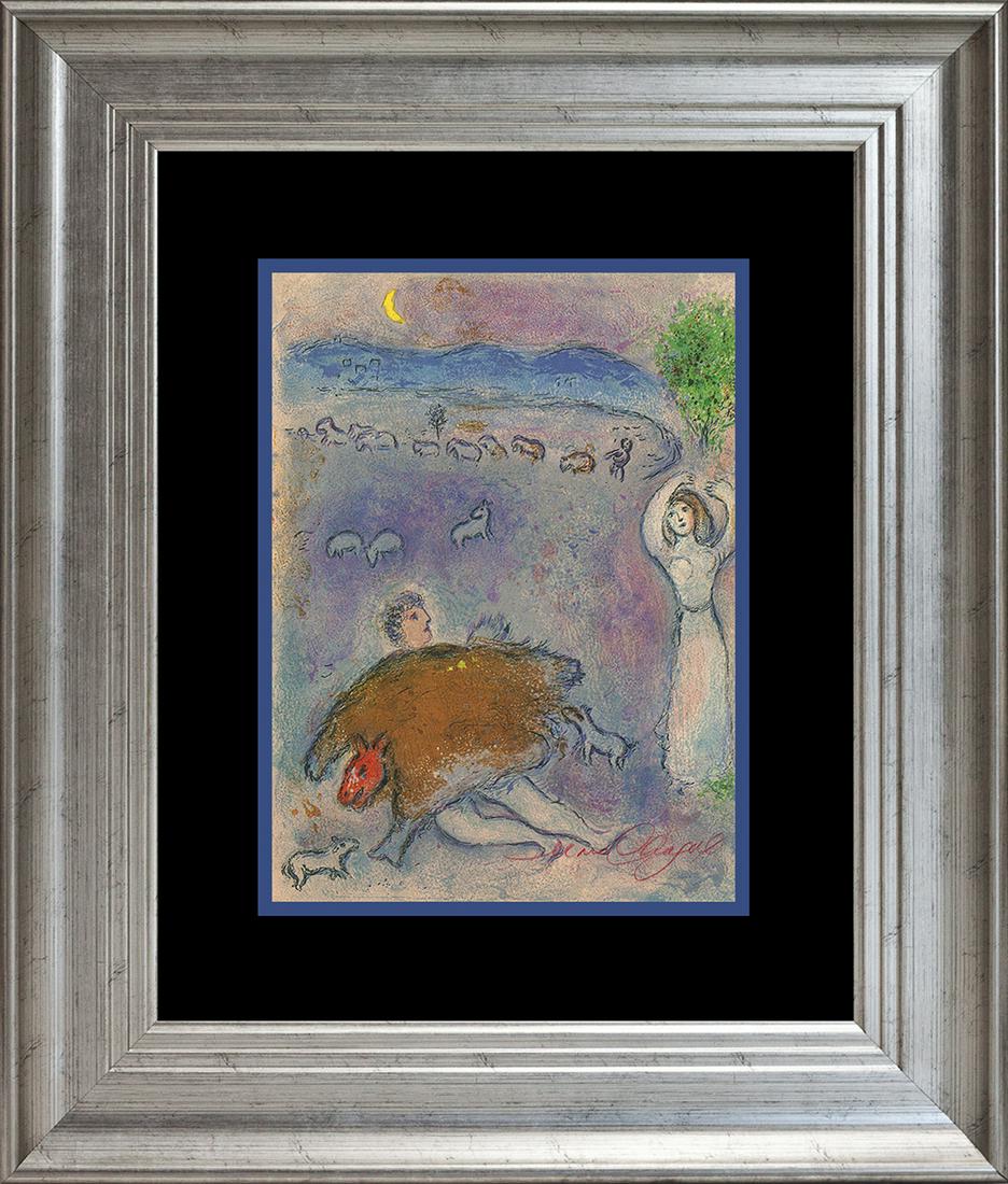 Marc Chagall Hand Signed Lithograph after Chagall from 50 years ago: Marc Chagall Hand signed lithograph from 50 years ago. Approx 24x20 inches. Includes certificate of authenticity.