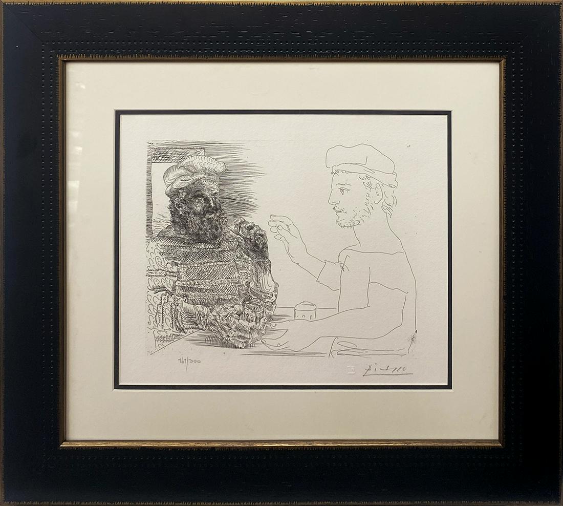 Pablo Picasso lithograph limited edition with museum stamp: Pablo Picasso Lithograph from 1970 with museum stamp edition of 300 Vollard Collection Each is a numbered edition. with the official museum stamp and signed in the plate. Custom framed and includes do