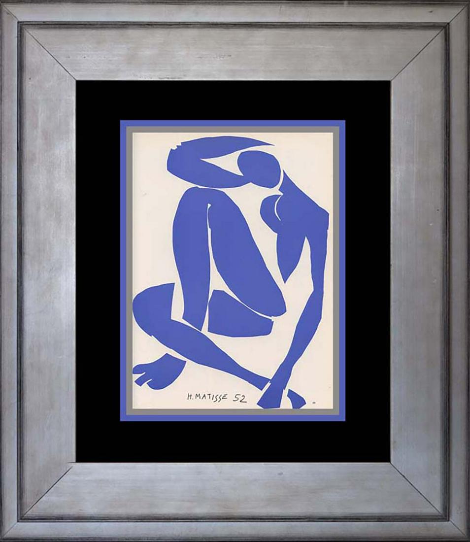 Henri Matisse Art Print after Matisse 1952: Henri Matisse Art Print Dated 1952 in the plate. Approx 24x20 inches and includes certificate Custom framed.