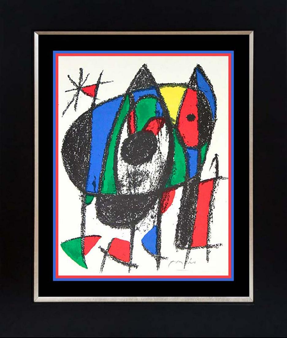 Joan Miro original Lithograph Hand signed: Joan Miro original Lithograph Hand signed by Joan Miro in pencil. Approx 20x24 inches. Custom framed. Includes certificate of authenticity.