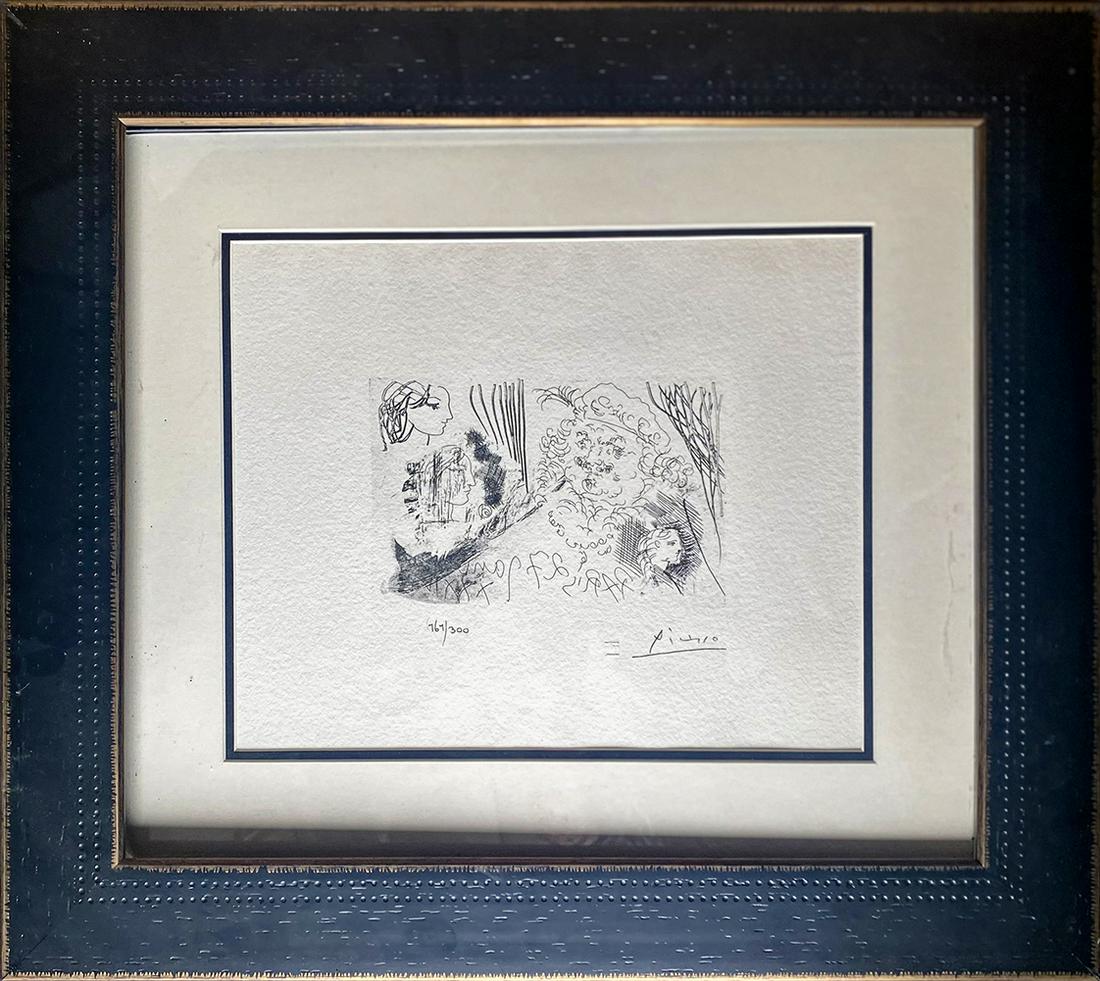 Pablo Picasso Lithograph with Museum stamp from 1956 Luxury: Pablo Picasso Lithograph from 1956 with museum stamp edition of 300 Vollard Collection Each is a numbered edition. with the official museum stamp and signed in the plate. Custom framed and includes do