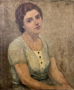 Nora Heisen Original oil on canvas: Artist: Nora Heysen (1911-2003)Technique: Oil on canvasTitle: Portrait LadyMeasures: 65 x 55 cm.Provenance: Privada collectionProvenance: By the time she was twenty, Heysen’s paintings had been
