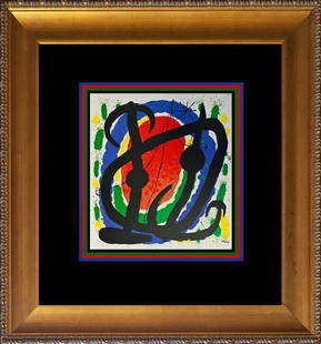 Joan Miro Lithograph after Miro 1972 Paris.: Joan Miro Lithograph 1972 Paris. The signature is in the plate.Approx 24x20 inches professionally framed.Includes certificate of authenticity.