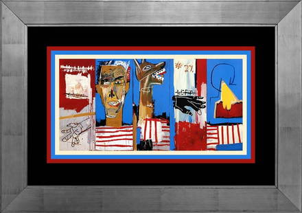 Jean -Michel Basquiat Color Plate Lithograph From 1991 after Basquiat: Jean Michel Basquiat Lithograph from 1991. Approx 24x20 inches. Professionally framed. Includes certificate.