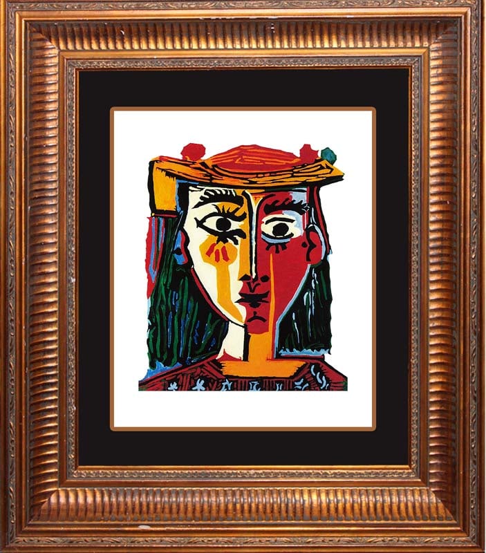 Pablo Picasso Bust of a Woman Limited Edition on paper Collection Domain Picasso: Pablo Picasso Bust of a Woman Limited Edition Lithograph Approx. 20 x 26. Estate signed, Part of the Collection Domaine Picasso. Includes certificate of authenticity.