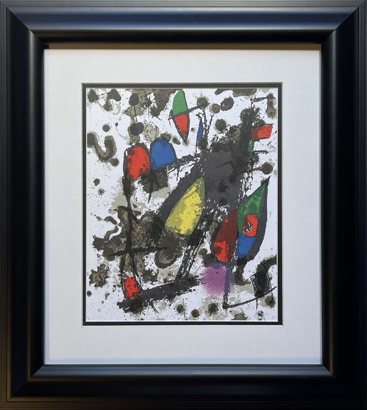 Joan Miro Lithograph after Miro from 1970: Joan Miro Lithograph from 1970 Approx 26x20 inches custom framed and includes documentation