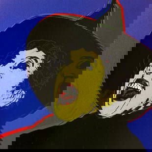Andy Warhol The Wicked Witch Silkscreen Serigraph 1981: Andy Warhol Silkscreen Serigraph approx 38x38 inches and includes documentation and official stamps for Andy Warhol's publisher Ron Feldman 1981 This unsigned proof was made outside the regular editio
