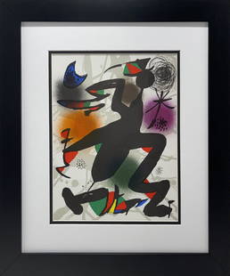 Joan Miro Original Lithograph: Joan Miro Original Lithograph from 1970 Approx 22x20 inches. Professionally framed. Includes certificate of authenticity.