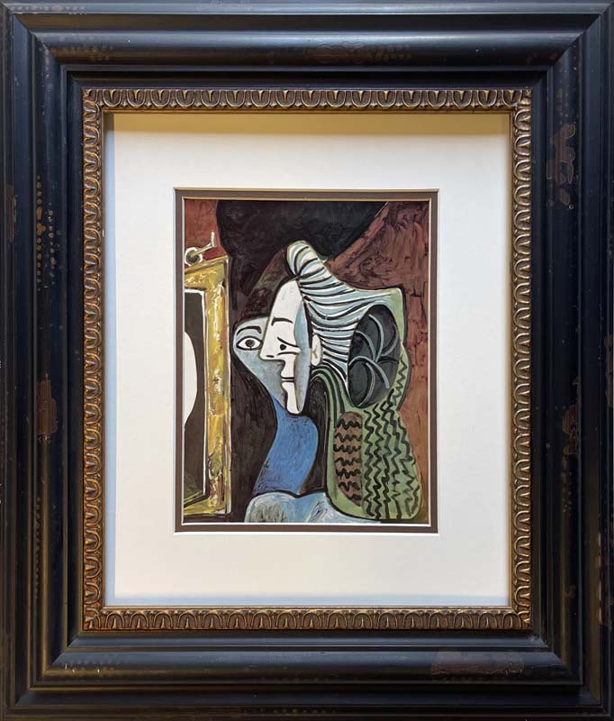 Pablo Picasso color Plate Lithograph from 1970: Pablo Picasso color plate Lithograph from 1970 and signed in the plate. Custom framed and includes documentation. Approx 22x20 inches.