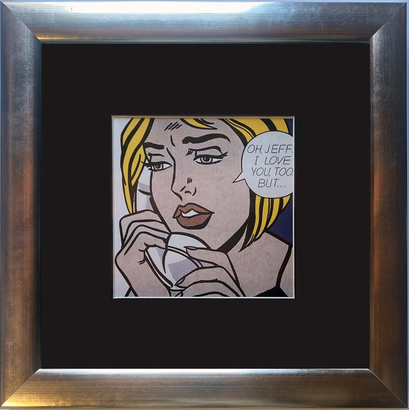 Roy Lichtenstein Color Plate Lithograph after Lichtenstein from 1974: Roy Lichtenstein Color Plate Lithograph 1975 Approx 22 x 20 inches Custom framed and includes certificate