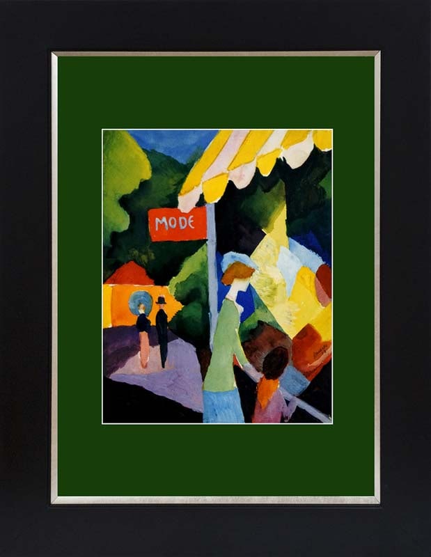 August Macke Lithograph after Macke Luxury: August Macke Lithograph Custom framed Approx 24x20 inches Includes documentation