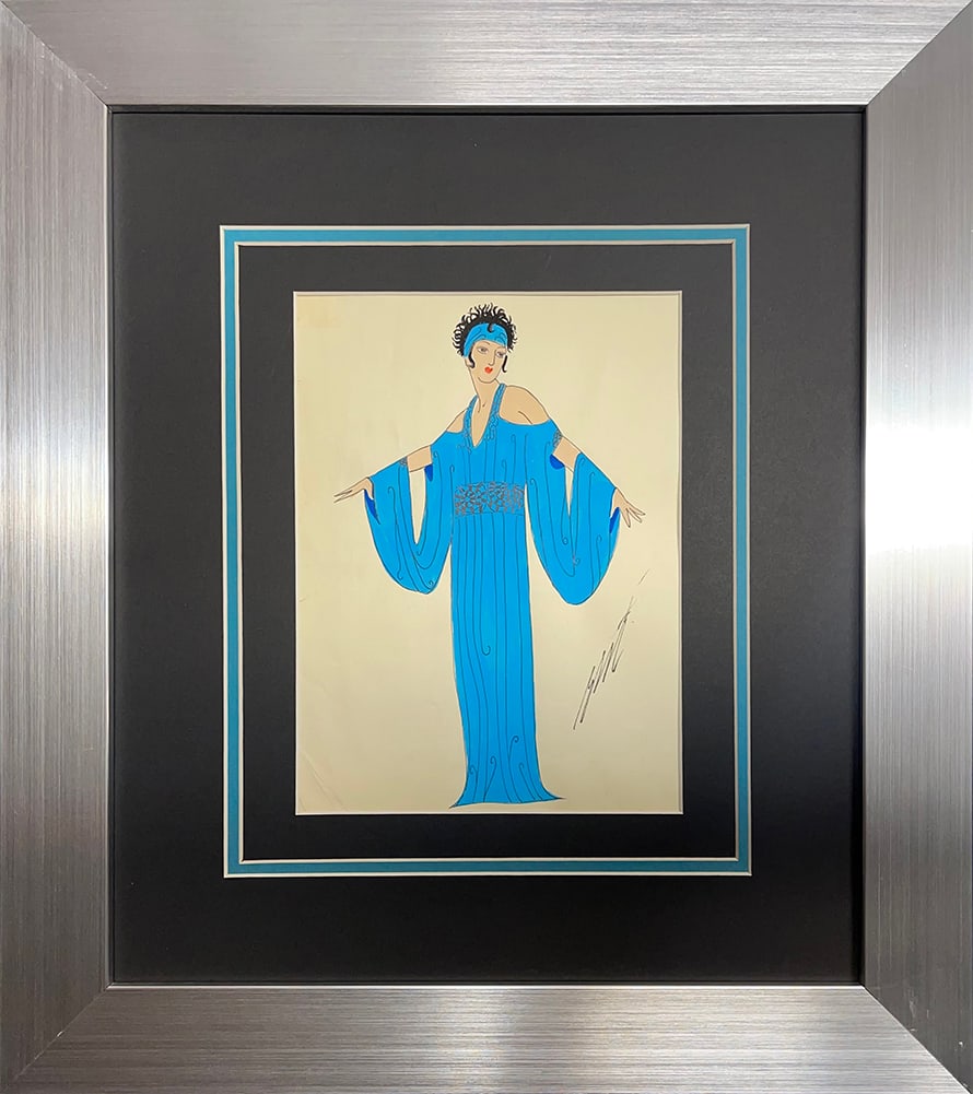 Erte  original gouache on paper Includes composition original number by Erte (1 of 1)