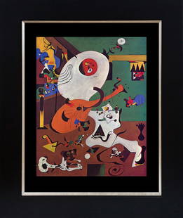 Joan Miro Color Plate Lithograph 1968: Joan Miro color Plate Lithograph from 1968. Approx 24x20 inches. Professionally framed. Includes certificate.