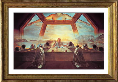 Salvador Dali Last Supper Limited Edition Lithograph: The Last Supper - Salvador Dali. Limited Edition lithograph on paper. Edition size is 300. The signature is in the plate. Includes Certificate of Authenticity. Approx. 26 x 32.