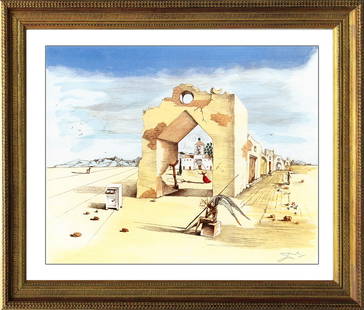 Salvador Dali Paranoid Village Limited Edition Lithograph: Salvador Dali-Limited Edition Lithograph- Dali Paranoid Village.The signature is in the plate. Includes Certificate of Authenticity. Approx. 24x30.