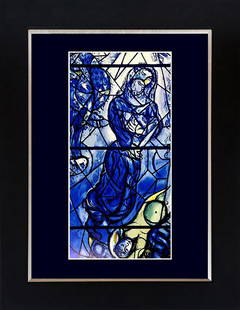 Marc Chagall Lithograph after Chagall Jerusalem Windows: Marc Chagall Jerusalem Windows Color Plate Lithograph 1979. Approx 20x24 inches. Professionally framed. Includes certificate of authenticity.
