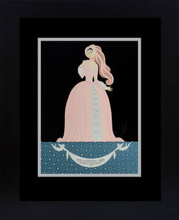 Erte Serigraph Limited Edition: Erte Limited Edition Serigraph. 1987 Erte Limited Edition Serigraph 30x40 inches approx. 24x19 inches. Hand signed and numbered by the artist. Includes certificate of authenticity. Custom framed.