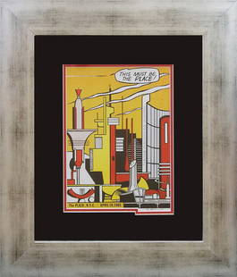 Roy Lichtenstein Lithograph: Roy Lichtenstein Lithograph Professionally framed Approx 24 x 20 inches