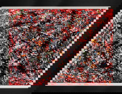 Original Abstract on canvas Michael Schofield: by Michael Schofield Original on canvas. One of a kind Original Hand signed by the artist. Approx image size 30 x 40 inches. One of a kind original. Includes certificate This work was purchased direct