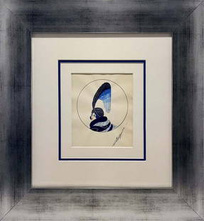 Erte Original Gouache on paper Luxury: Erte From the Erte Studio original gouache on paper Includes composition original number by Erte Custom framed and includes certificate approx 24x20 inches