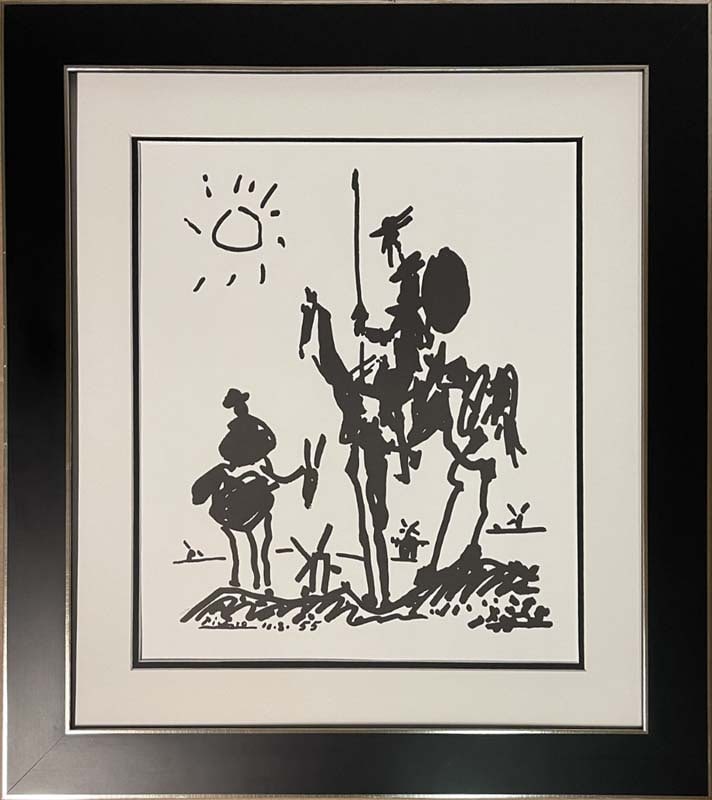 Picasso Lithograph from 1961: Pablo Picasso 26x22 inches approx Limited Edition lithograph on archival paper. Custom Framed The signature is in the plate. Edition size of 300. Includes Certificate of Authenticity.