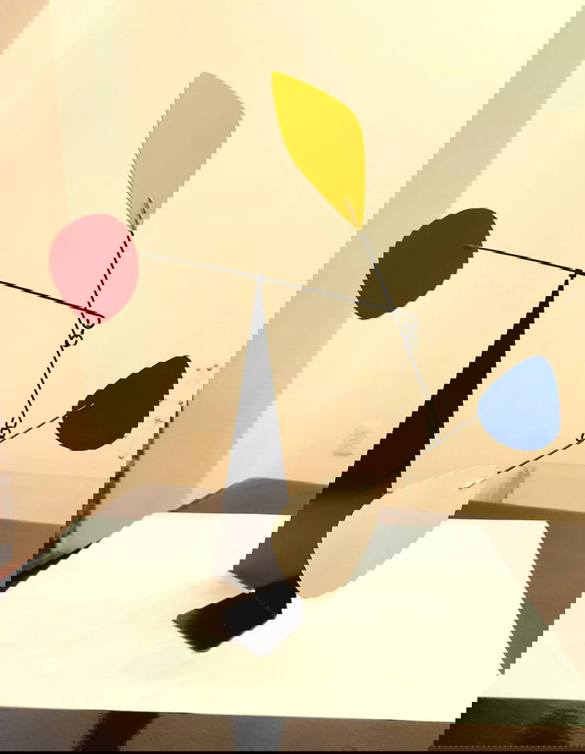 Large Vintage Alexander Calder Inspired Table Mobile 24''x17'' Auction