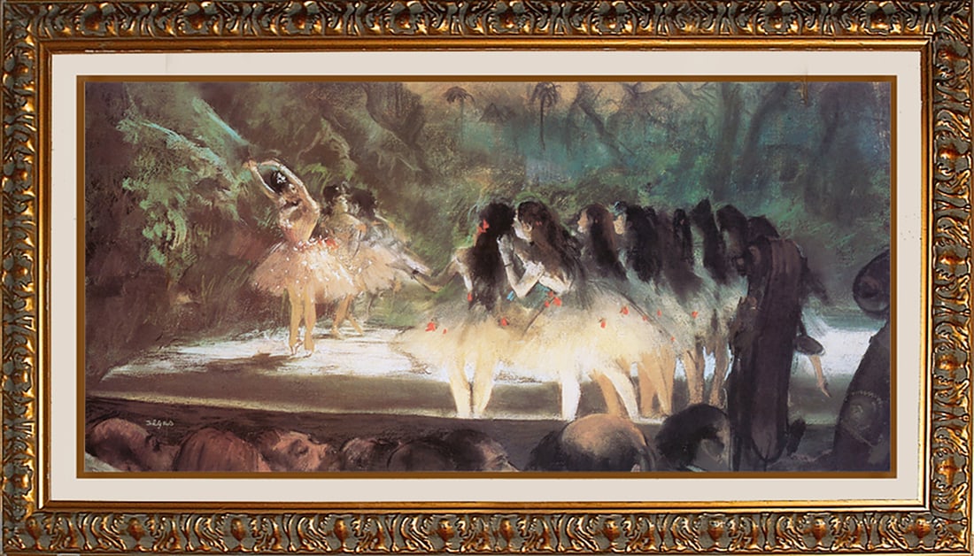Ballet at the Paris Opera after Edgar Degas Hand embellished Limited Edition (1 of 1)