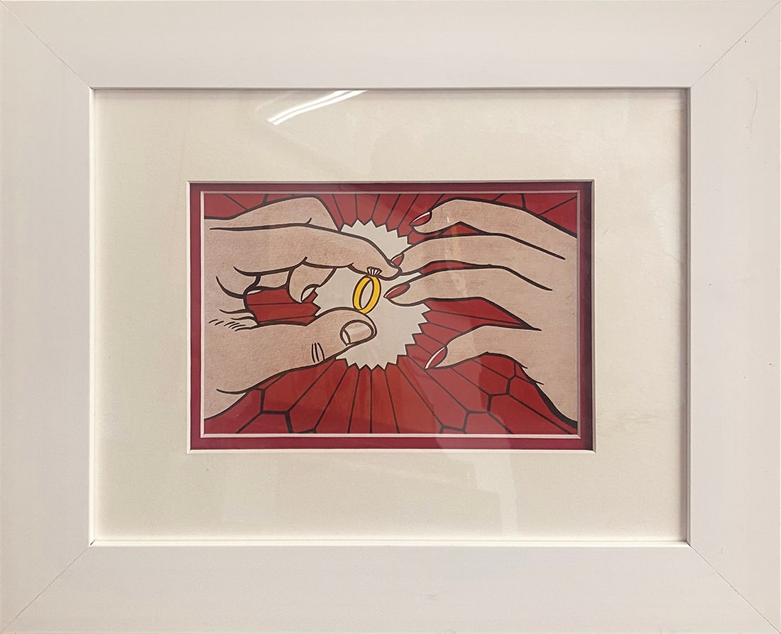 Roy Lichtenstein color plate lithograph: Roy Lichtenstein Color Plate Lithograph after Roy Lichtenstein from 1984 Approx 24x20 inches Custom framed. Includes documentation.