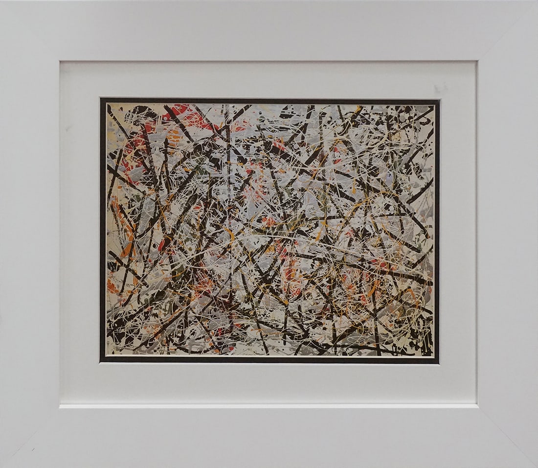 Jackson Pollock Color Plate Lithograph after Pollock: Jackson Pollock Color Plate Lithograph from 1970 Approx 24x20 inches Custom framed and includes certificate