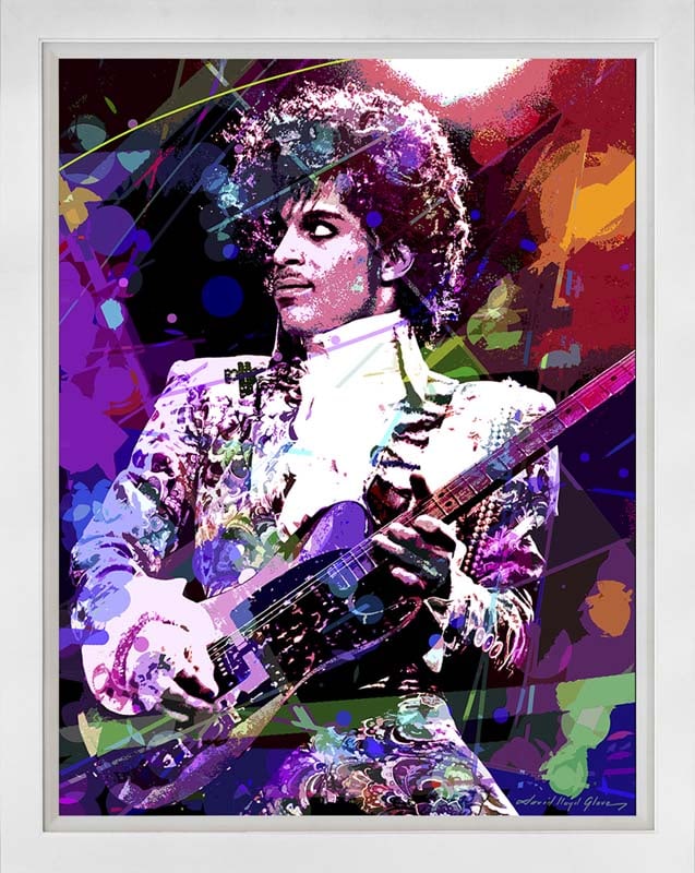 Prince Original mixed media on canvas David Lloyd Glover: Prince Original mixed media on canvas David Lloyd Glover On canvas Approx image size 24 x18 inches Custom framed and includes certificate This work was purchased directly from the artist.