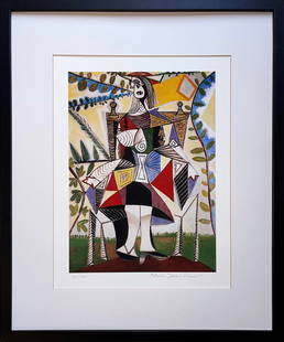 Pablo Picasso Collection Domaine Picasso Limited Edition on paper: Pablo Picasso Limited edition Lithograph Custom framed. Estate signed. From the Collection Domaine Picasso. Includes certificate of authenticity. Approx. image size 22x16 inches size