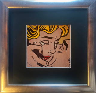 Roy Lichtenstein Color Plate Lithograph after Lichtenstein from 1974: Roy Lichtenstein Color Plate Lithograph 1975 Approx 22 x 20 inches Custom framed and includes certificate