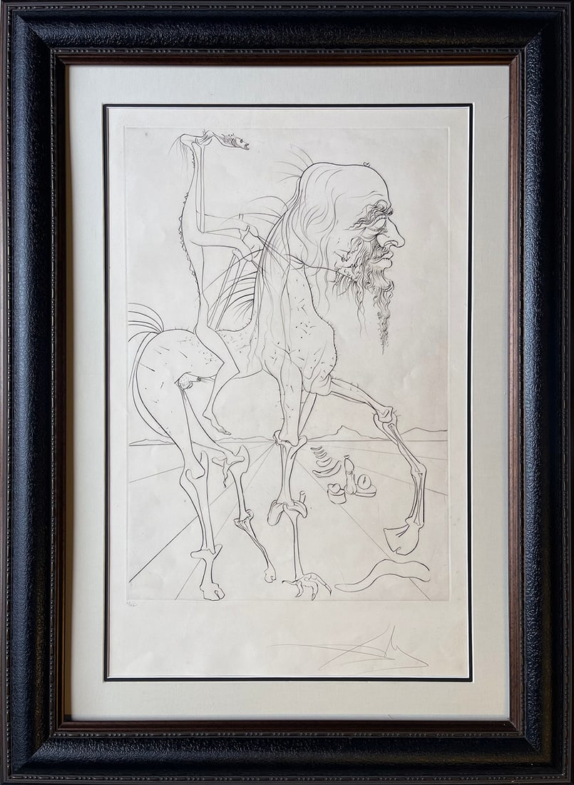 Salvador Dali 1973 Trajana and the Chimera of Horaci Limited Edition Dry Point Etching Hand signed (1 of 1)