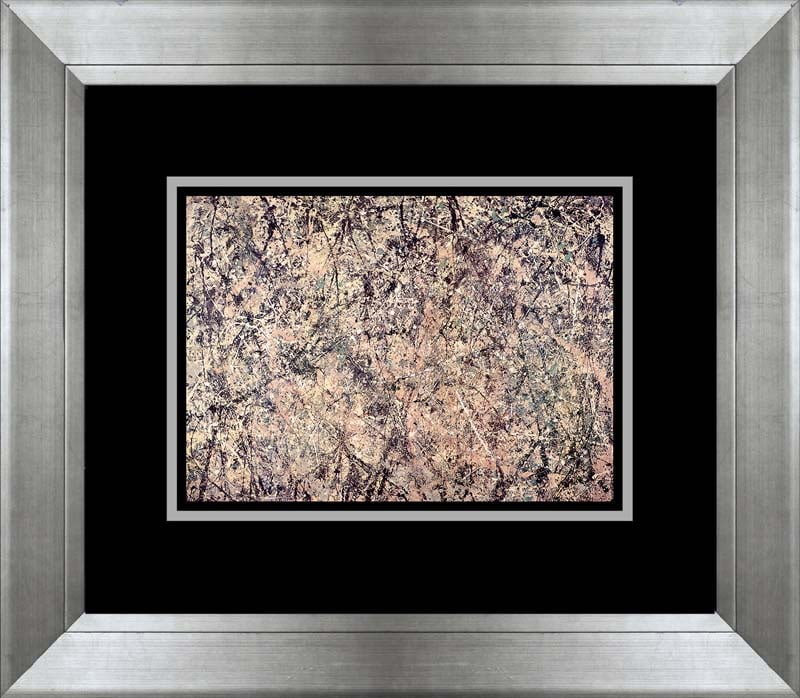 Jackson Pollock color plate lithograph Pollock Number One Abstract Luxur: Jackson Pollock Color Plate Lithograph Approx 24x20 inches. Custom framed and includes certificate.