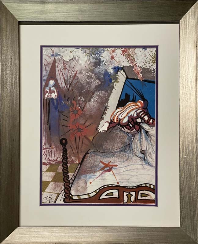 Salvador Dali Romeo and Juliet Original Lithograph 1976 Milano: Salvador Dali Romeo & Juliet Suite from 1976 on paper Limited Edition Lithograph signed in the plate. Salvador Dali Original Lithograph Includes reference and documentation Custom framed Approx 24x20 