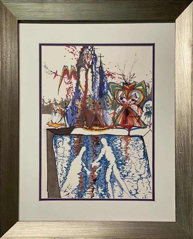 Salvador Dali Romeo and Juliet Original Lithograph 1976 Milano: Salvador Dali Romeo & Juliet Suite from 1976 on paper Limited Edition Lithograph signed in the plate. Salvador Dali Original Lithograph Includes reference and documentation Custom framed Approx 24x20 