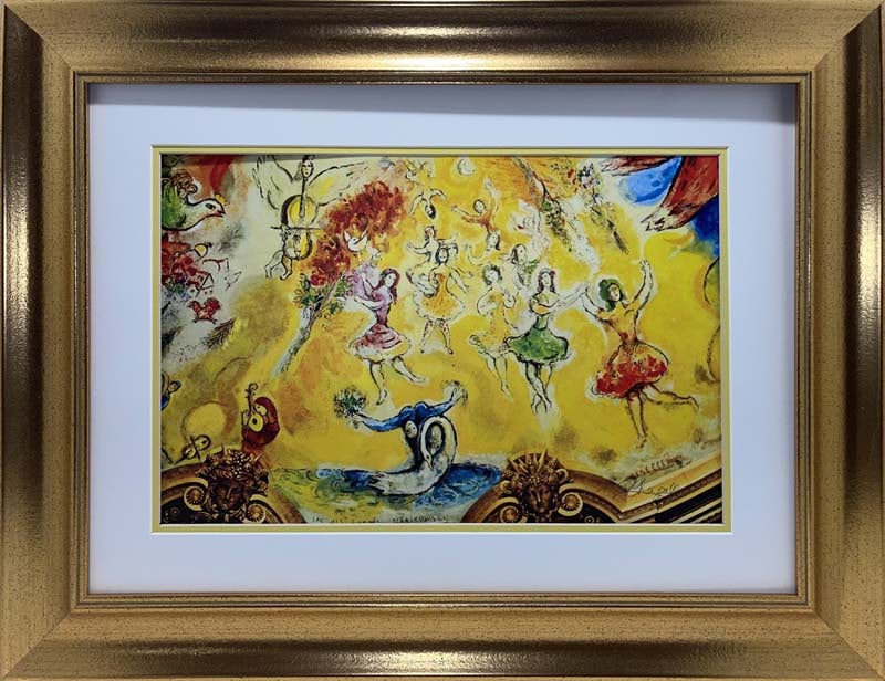 Marc Chagall Hand signed Lithograph from 1974: Marc Chagall 1974 Lithograph Hand signed by the artist. Approx 26x20 inches Includes certificate Custom framed