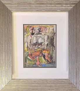 Willem de Kooning Color Plate Lithograph from 1970: Willem de Kooning Color Plate Lithograph from 1970 Approx 24 x20 inches Custom framed and includes certificate